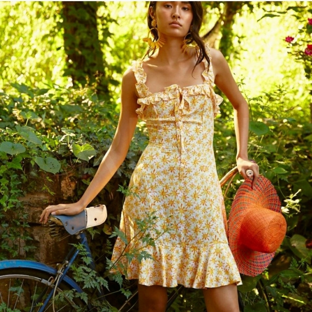 All Things Mochi Revolve Reyna Sun dress Flawed XS Extra Small NWT